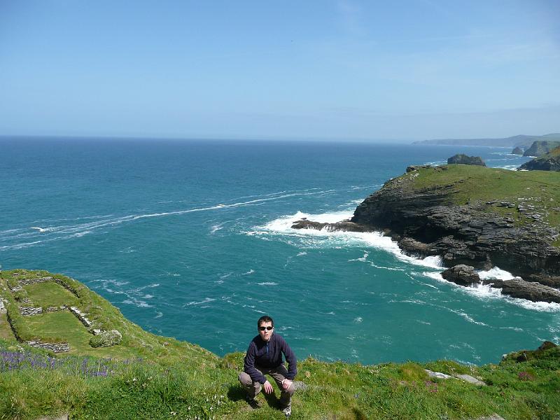 P1000869-Vue depuis chateau Arthur - Tintagel.JPG - Vue depuis le château d'Arthur - Tintagel